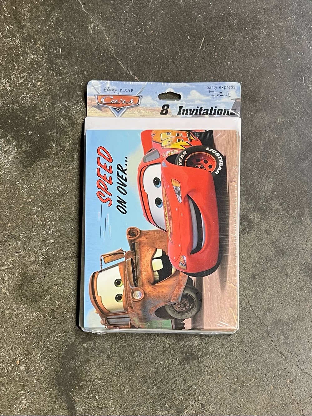 Vintage Disney Pixar Cars Hallmark Party Invitations 8 Count - Picture 2 of 4